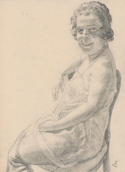 Donna seduta in camicia da Ivan Zabota